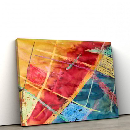 Quadro Decorativo em Tela Canvas Pintura Abstrata - Artplex